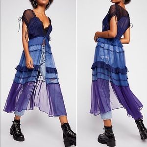 Free People Capri Color Block Kimono